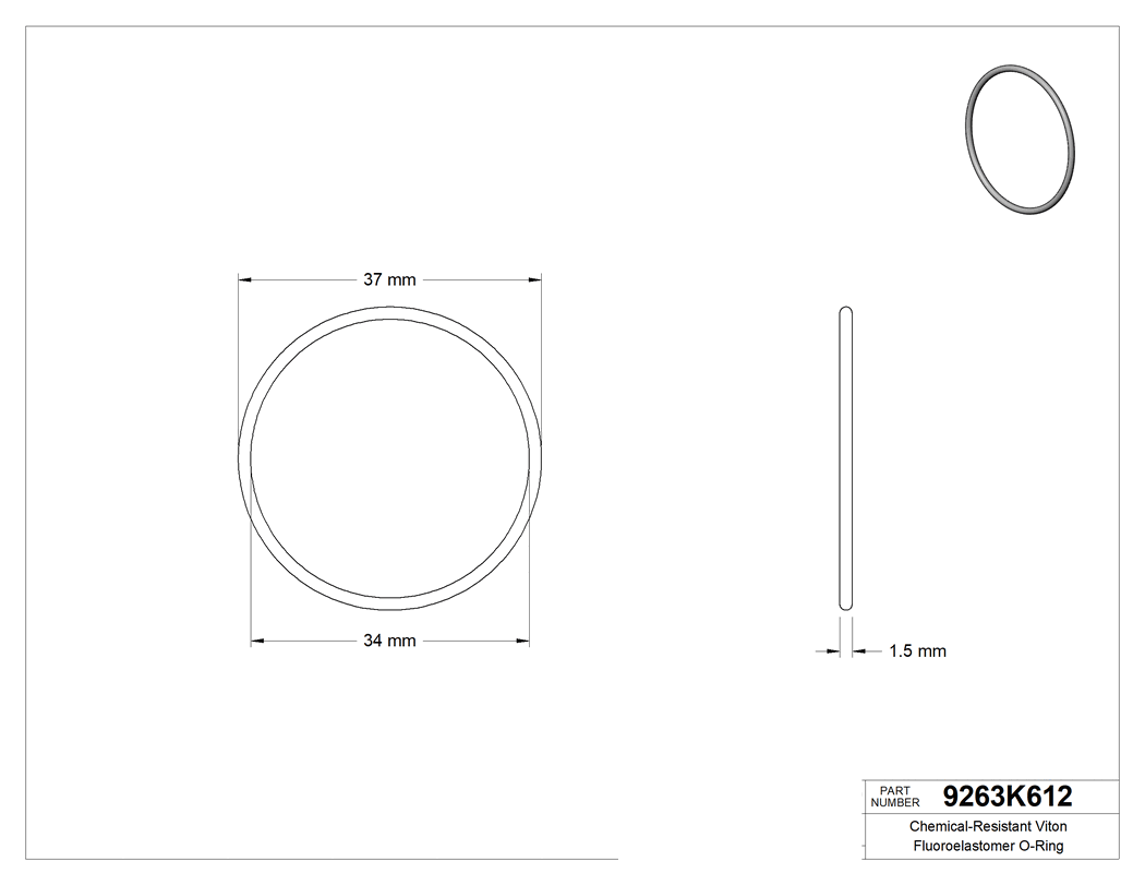 Technical drawing - 9263K612